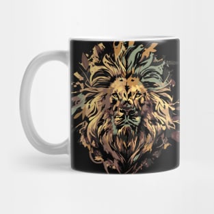 Lion face with dark design for lion lovers Mug